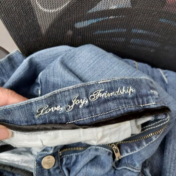 Noir Womens Bootcut Jeans Size 14 Blue Denim With Embroidered Back Pockets - Picture 7 of 7